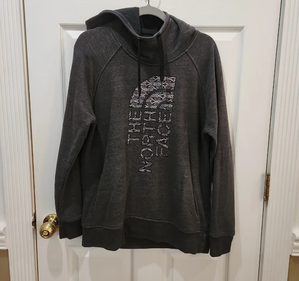 The North Face Womens Charcoal Hoodie Size XL